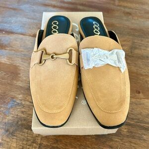 CCOCCI Eileen Matte Bronze Horsebit Link Flats